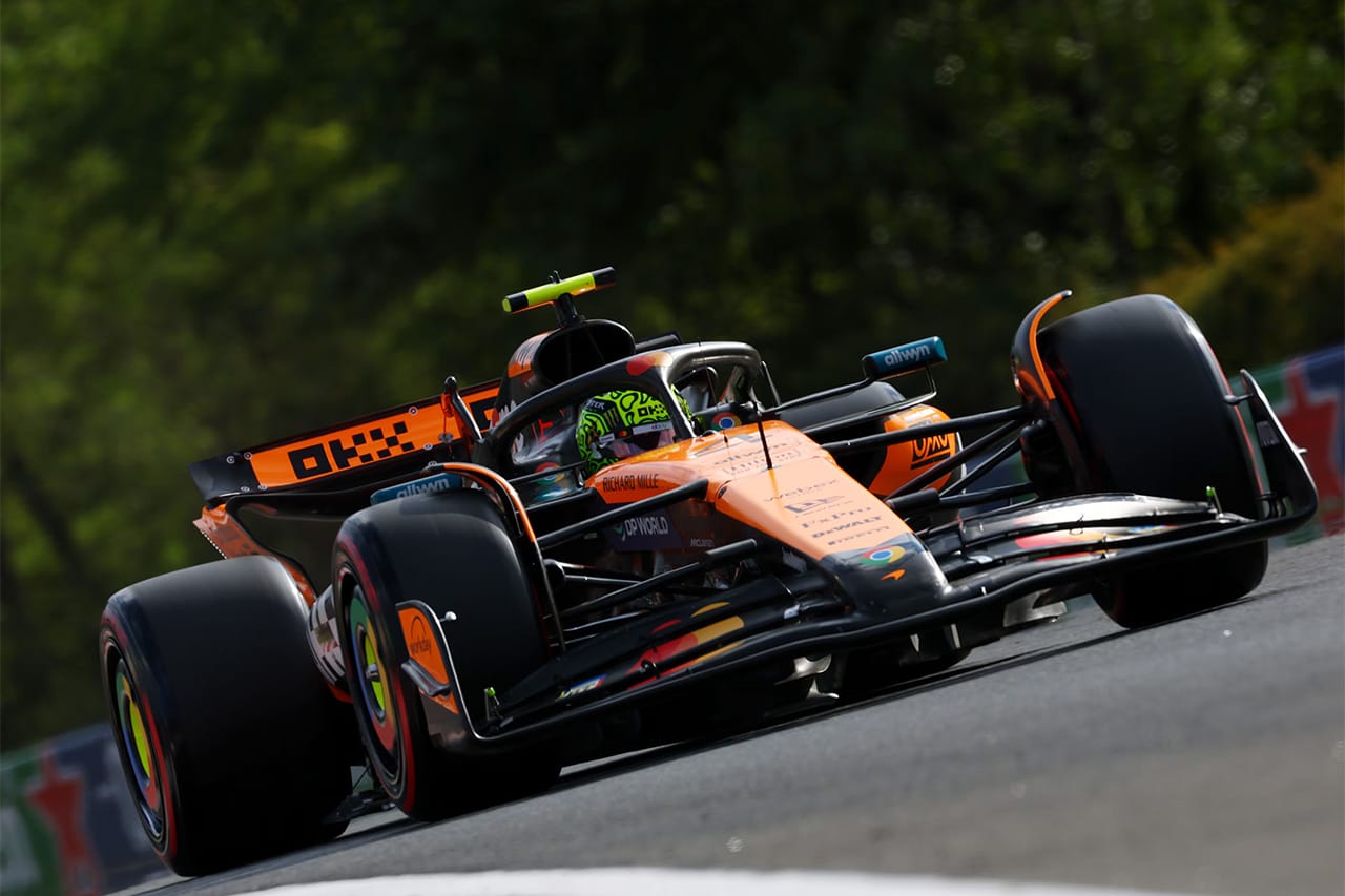 F1ハンガリーGP FP2：ノリス最速 角田裕毅9番手 フェルスタッペン14番手
