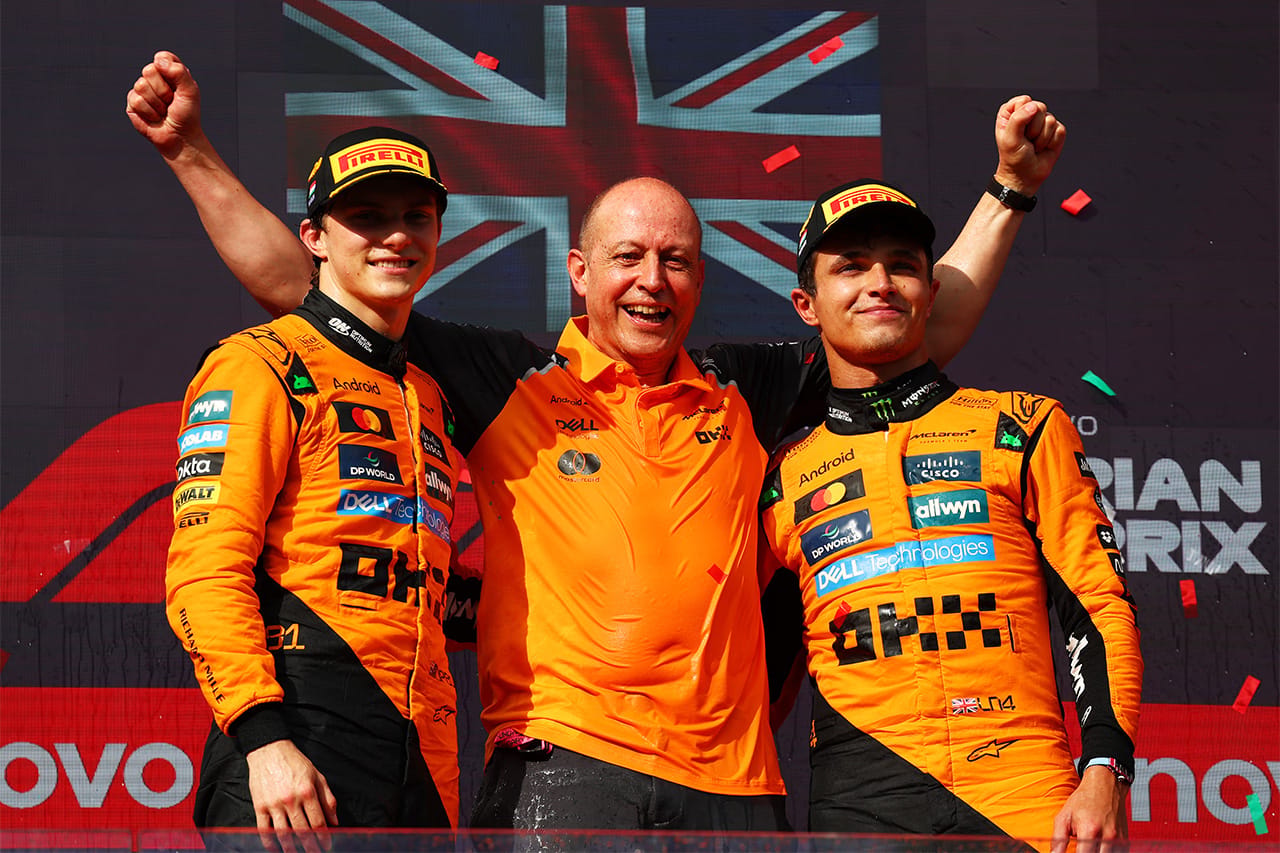 F1ハンガリーGP決勝 プレイバック：ランド・ノリス逆転V 角田裕毅は苦戦17位