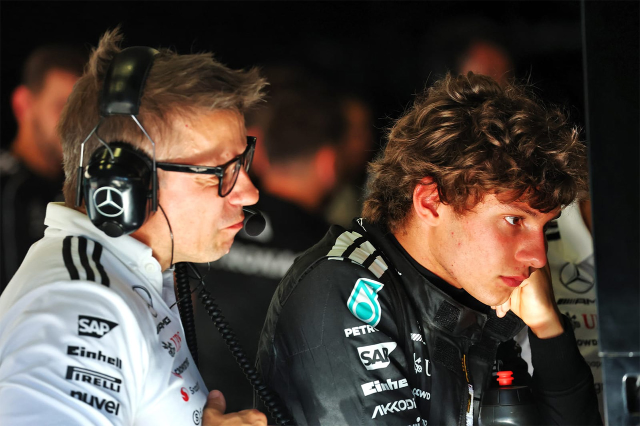 メルセデスF1代表 キミ・アントネッリを初めて公で叱責「期待外れ」