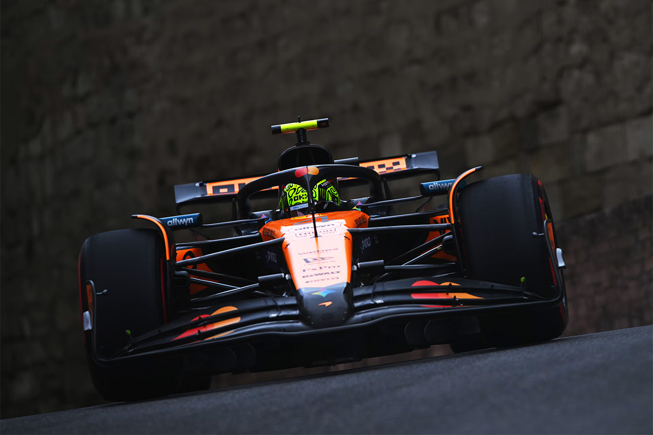 F1アゼルバイジャンGP FP3:最速ノリスにフェルスタッペン迫る 角田裕毅16位