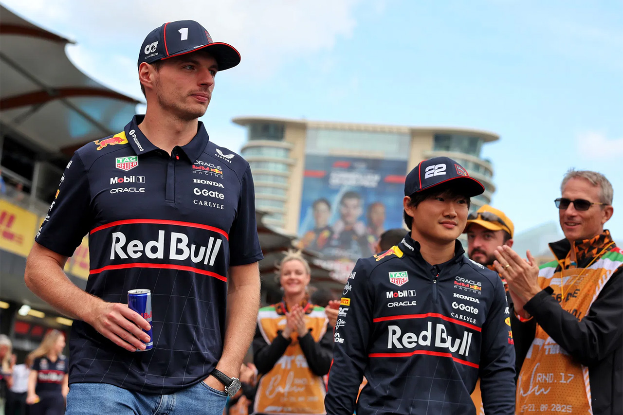 角田裕毅 「フェルスタッペンのF1ドライバーズタイトル獲得を全力で支える」
