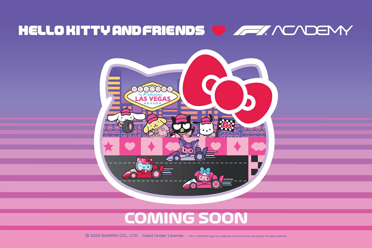 F1アカデミー×ハローキティ ラスベガスGPで異色コラボ 限定グッズ＆特別席