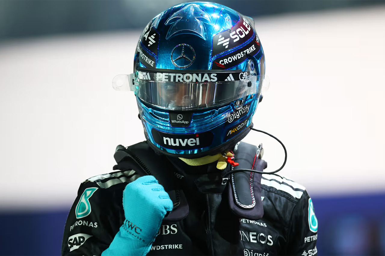 F1シンガポールGP予選:ジョージ・ラッセルがポール獲得 角田裕毅はQ2敗退