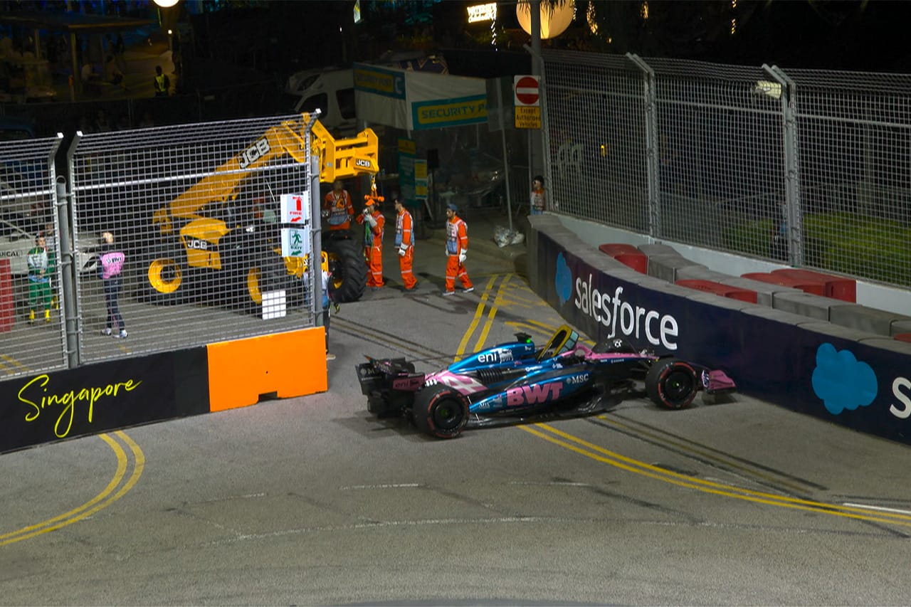 F1シンガポールGP予選Q1:角田裕毅が10番手突破もガスリーの黄旗で審議