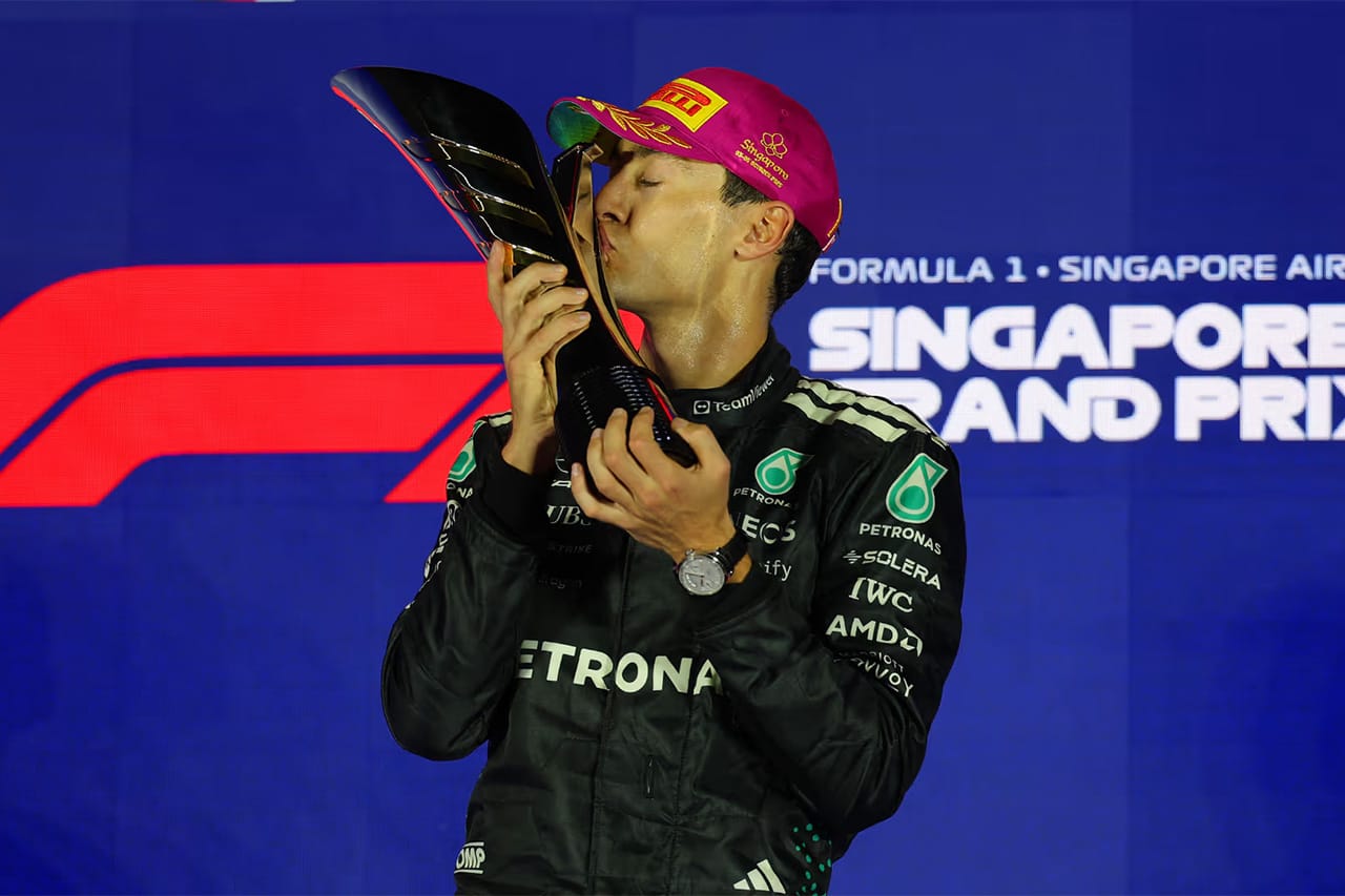 F1シンガポールGP 決勝:ラッセル完勝 マクラーレンが連覇 角田裕毅12位