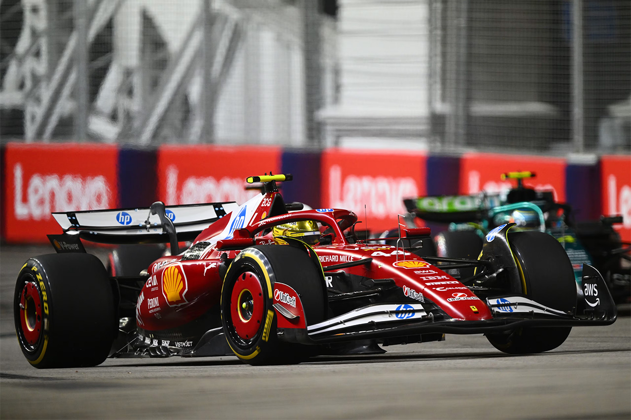 F1シンガポールGP:ルイス・ハミルトン 5秒ペナルティで8位に降格