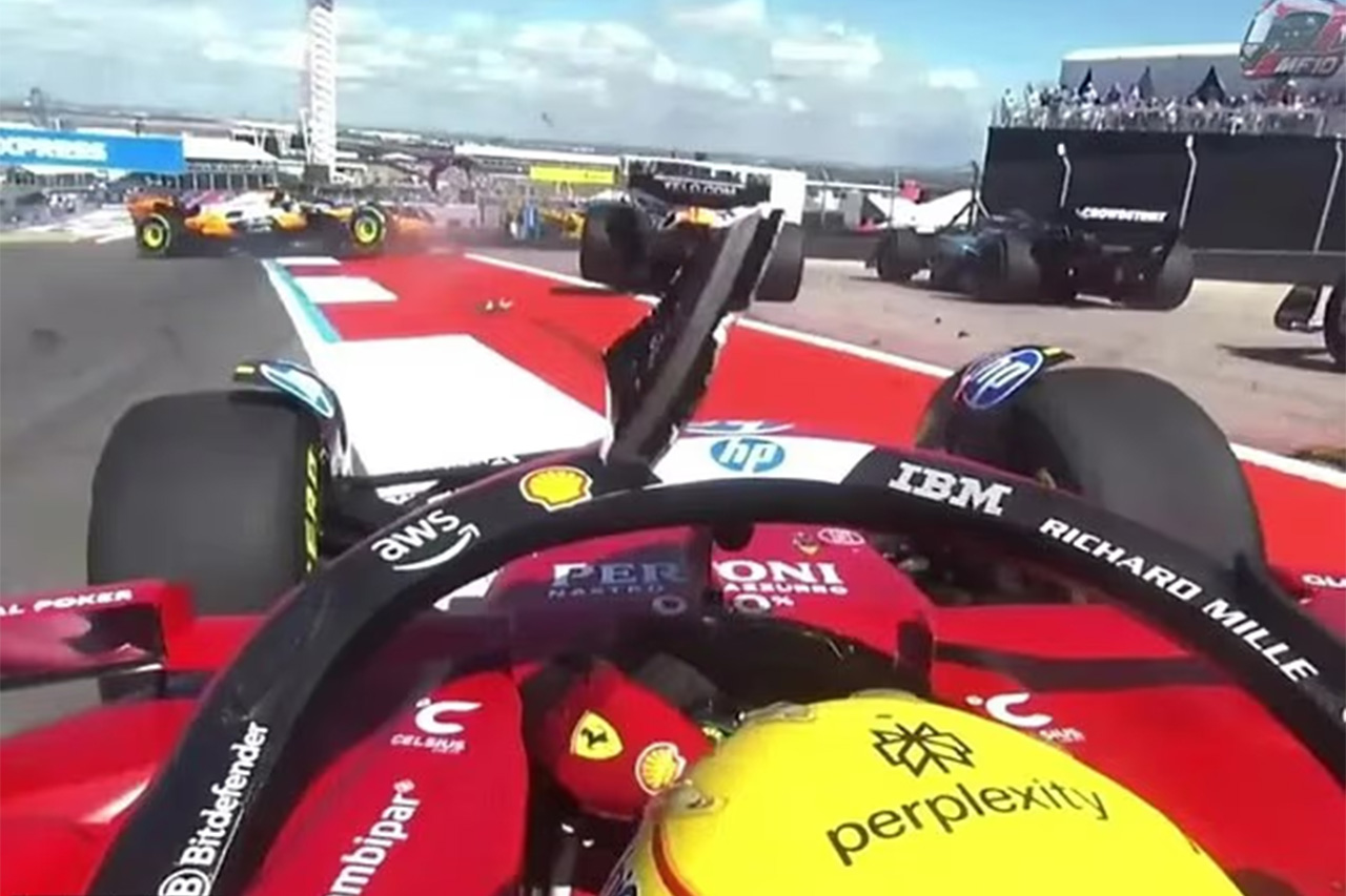 ルイス・ハミルトン F1アメリカGPスプリントで危機一髪「Haloが命を救った」