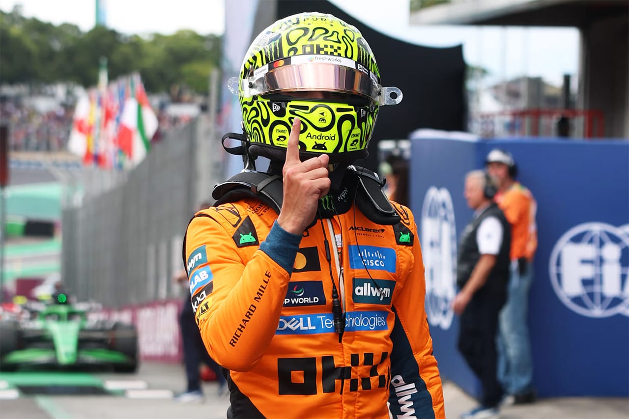 F1サンパウロGP予選:ランド・ノリスPP獲得 フェルスタッペンQ1敗退の波乱