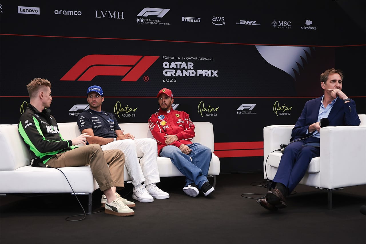 F1カタールGP：記者会見 Part.2 – ヒュルケンベルグ、ハミルトン、サインツJr.