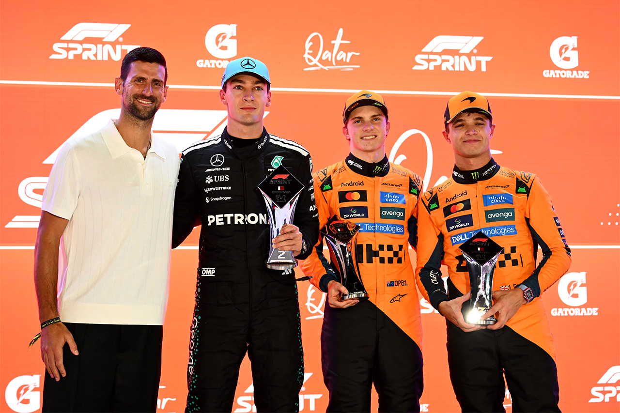 F1カタールGP スプリント：ピアストリ圧勝、角田裕毅はフェルスタッペン援護