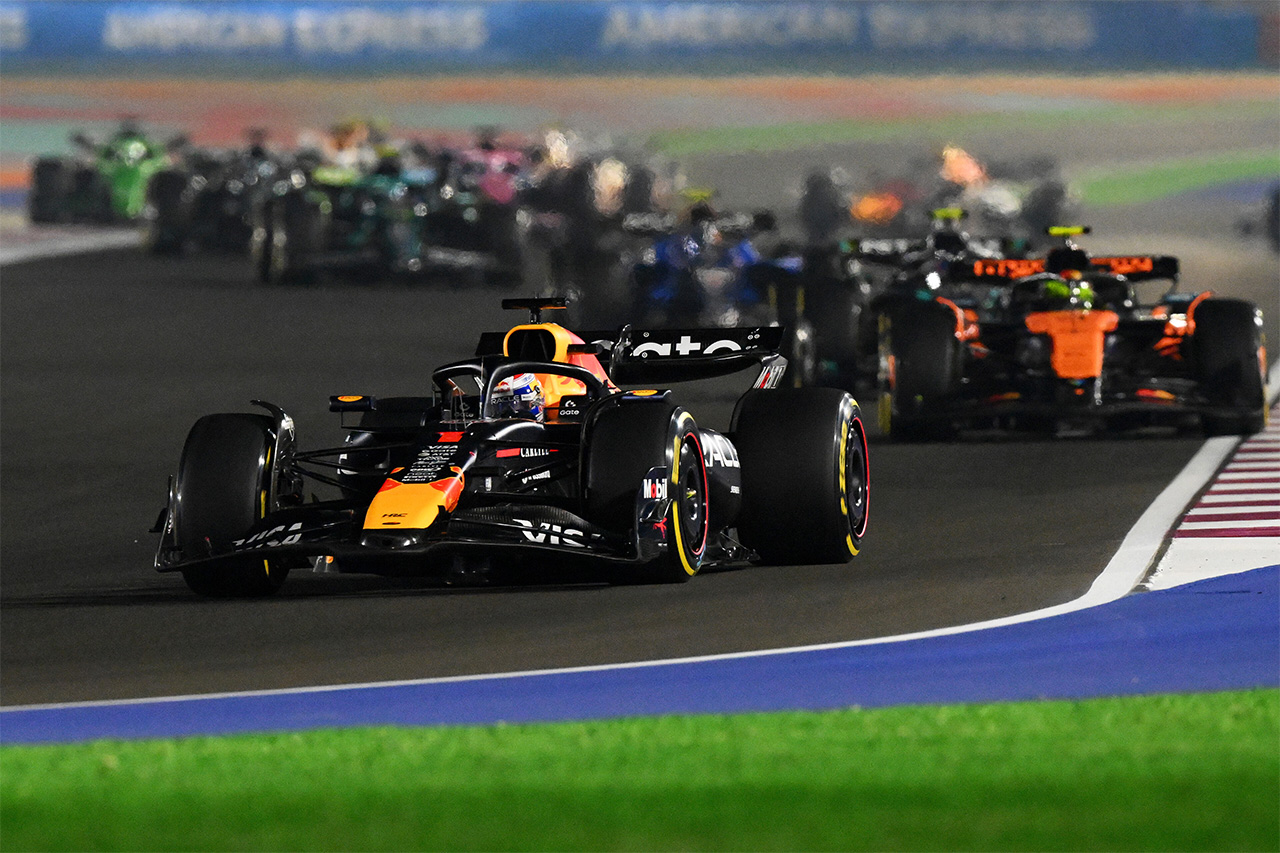 F1カタールGP 決勝 展開:フェルスタッペン優勝でタイトル争いは最終戦へ