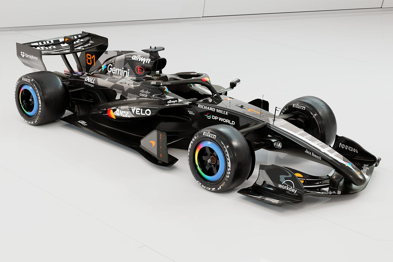 マクラーレンF1、2026年F1マシン『MCL40』をテスト用カラーで公開