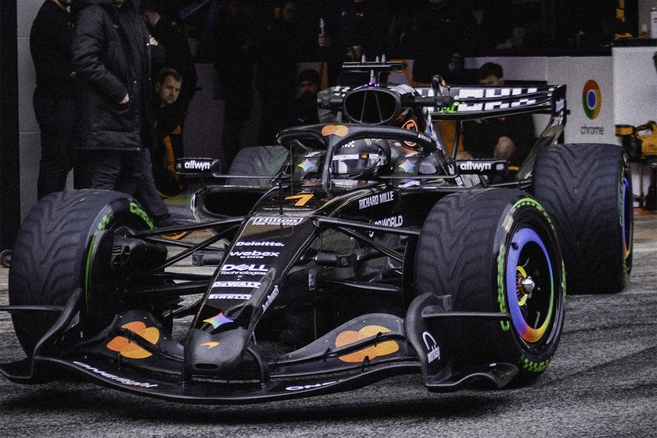 F1バルセロナ3日目午前:カーナンバー「1」のノリス初走行と赤旗続出の朝