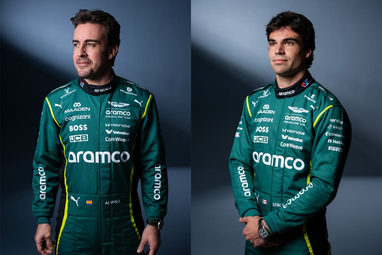 アストンマーティンF1、ホンダの新「Hマーク」入り2026年レーシングスーツ公開