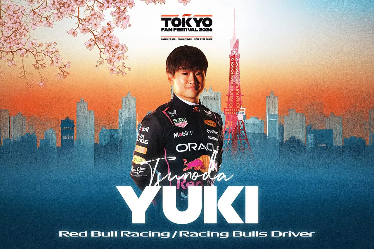 角田裕毅の出演決定 豪華出演陣が集結 F1 TOKYO FAN FESTIVAL 2026