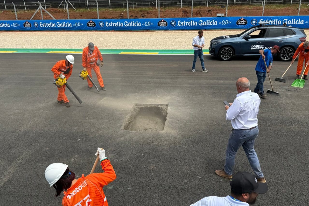 MotoGPブラジルGPで路面陥没 過去にF1でも同様の事例