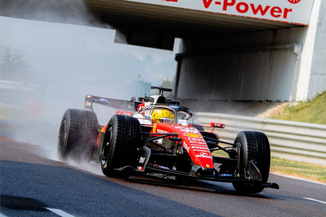 ルイス・ハミルトン フィオラノでF1ウエットタイヤテスト完了 155周を走行
