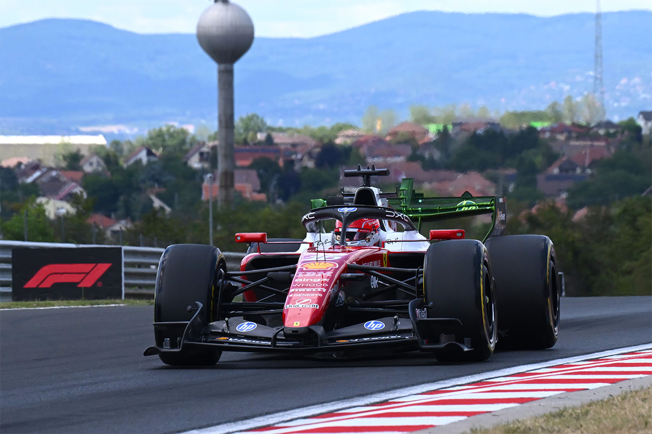 F1ハンガリーGP FP1展開：シャルル・ルクレール最速も終盤にマシントラブル