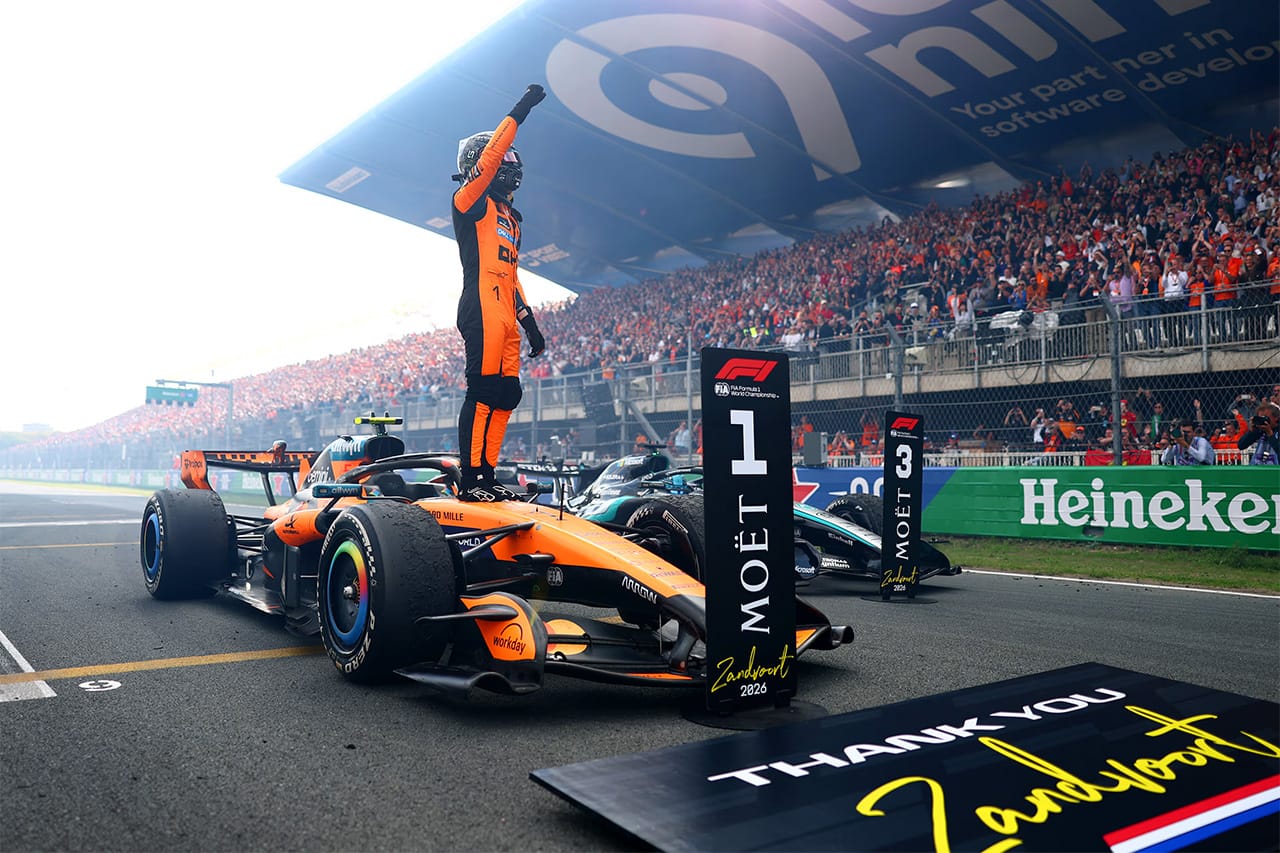 F1オランダGP決勝 詳報：ノリス逆転2連勝 角田裕毅11位 アロンソ9位
