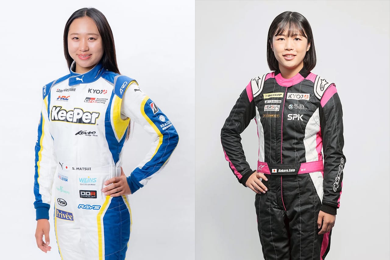 松井沙羅＆佐藤こころ F1アカデミーのルーキーテスト選出 新育成キャンプにも参加