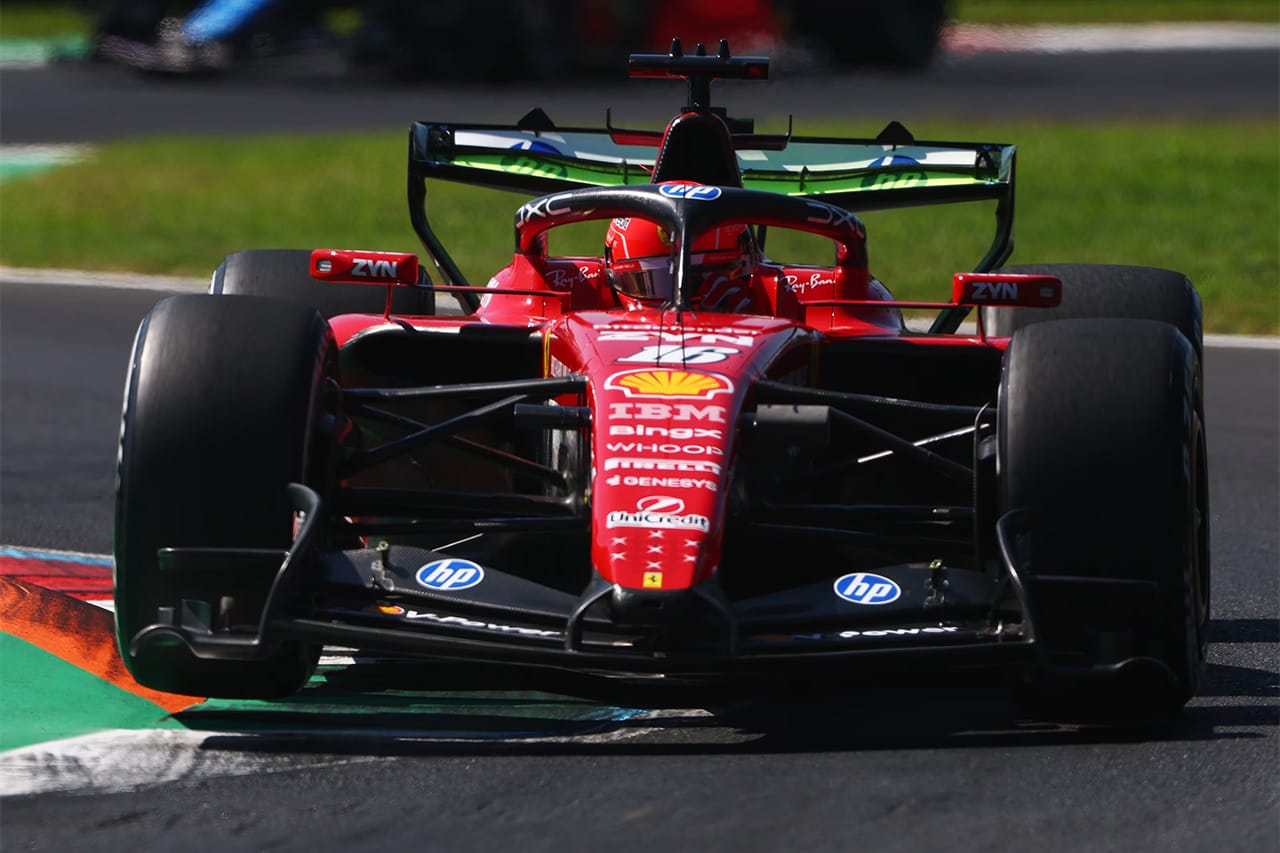 F1イタリアGP フリー走行1回目 詳報:ルクレール最速 フェラーリが1-2発進