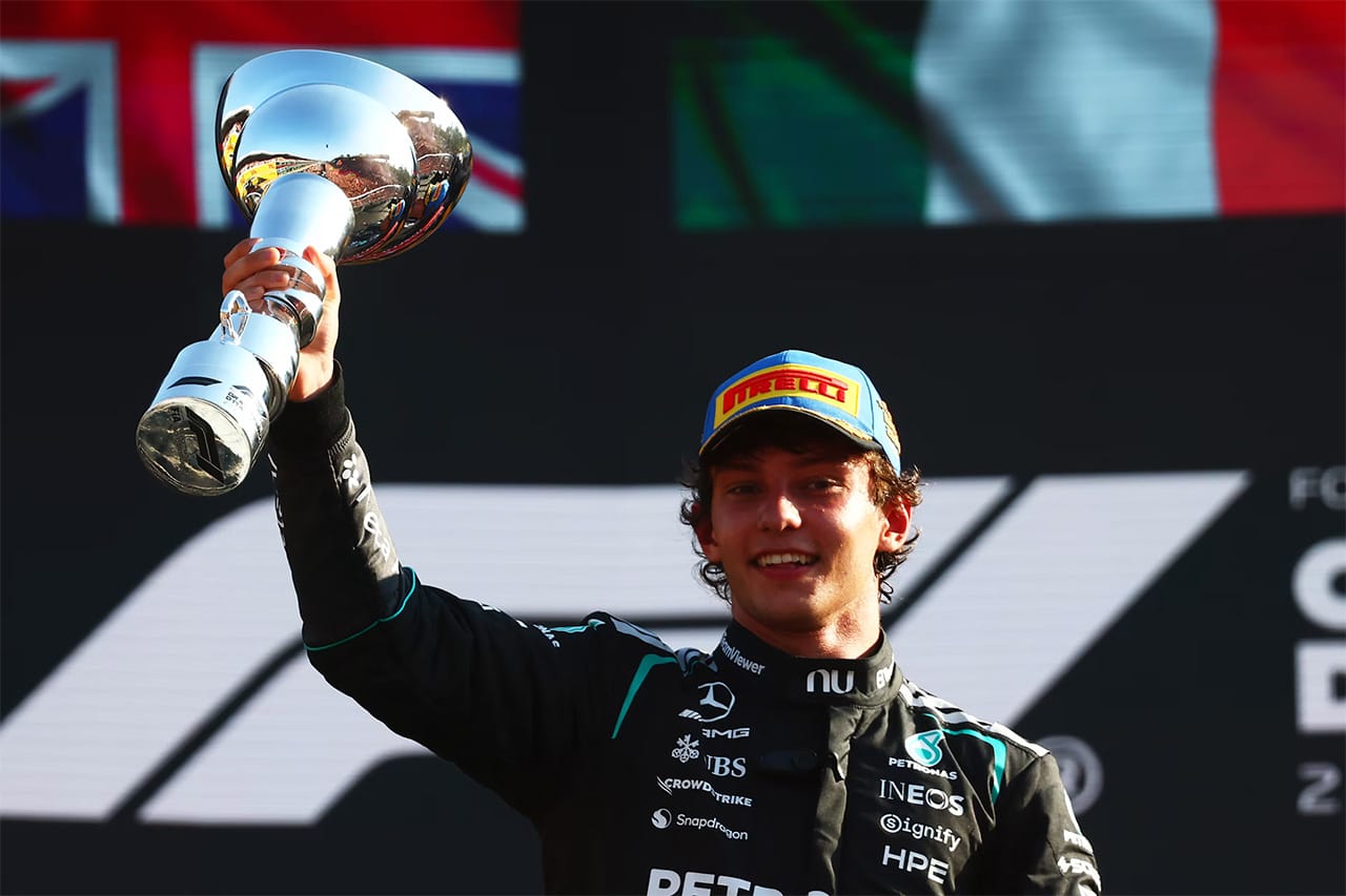 F1イタリアGP決勝 詳報：アントネッリ19番手から大逆転で母国優勝 角田裕毅10位